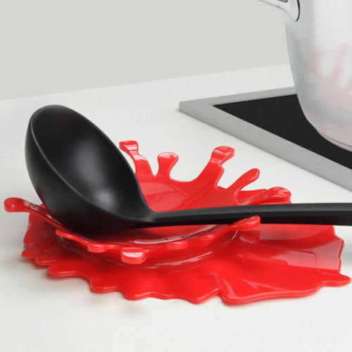Mustard Blood Splash Spoon Rest