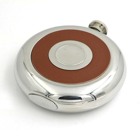 Round Stainless Steel Pocket Flask